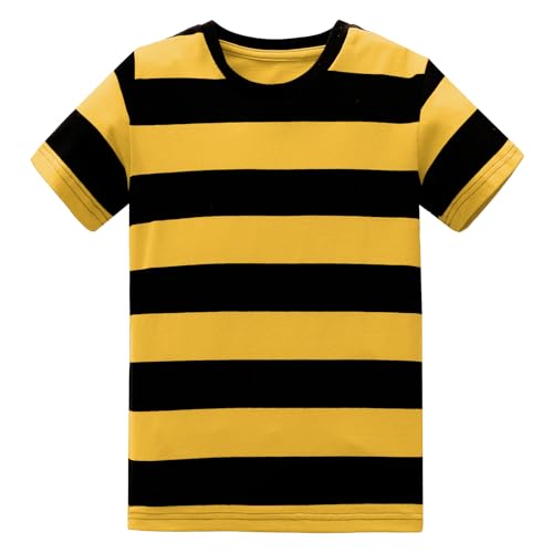 Image of Boys Rainbow Striped Shirt Cotton Long Sleeve T-Shirts
