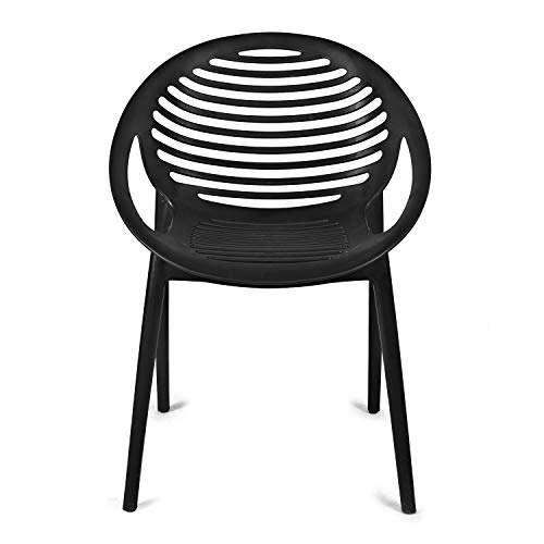 Image of Cello Abacus Chair Set Pack of 4 - Black | Strong and Durable | Easy to Clean | Chair for Living Room, Bed Room, Kitchen, Office Room, Outdoor | 3 Years Warranty