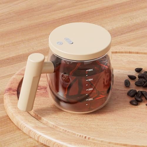 NGEL 400 ML Self Stirring Coffee Mug || Self Mixing Mug with Wood...