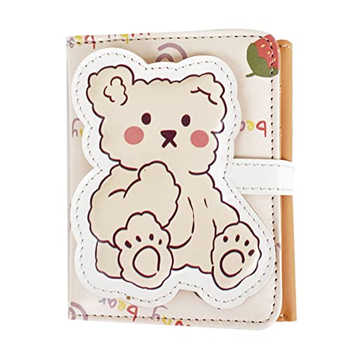 HAIWILL Kawai Geldbeutel Mädchen Mini Geldbörse Damen Klein Viele Fächer Portmonee Teenager Mädchen Leder Portemonnaie Kleine Brieftasche Pu Kindergeldbörse (Beige) Cover