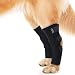 Luwint 1 Pair Dog Rear Leg Braces - Elastic Canine Arthritis Ankle Protection Knee Compression Sleeves Hind Hock Joint Warps with Heel Wounds for Loss of Stability Injury and Sprain Protection (L)