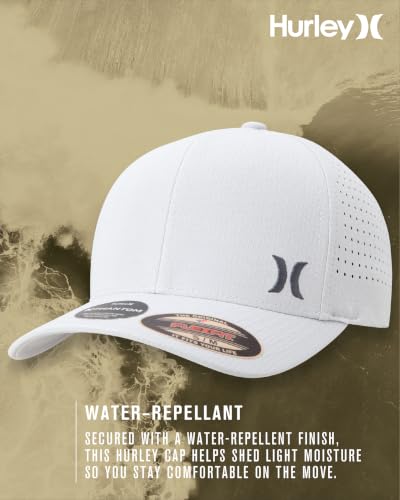 Image of Hurley Men's Baseball Cap - Sweat-Wicking Fitted Baseball Hats for Men (S-XL)