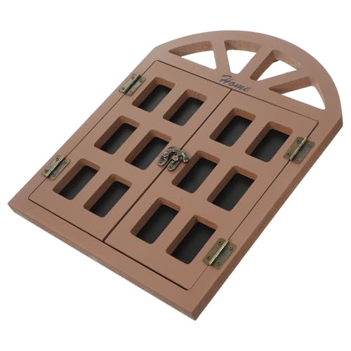 Tableau noir en bois Mikikit marron petit format suspendu pour fenêtre