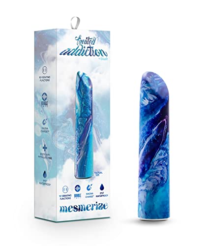 Blush Novelties Limited Addiction Mesmerize Power Vibe - 10 RumbleTech Powered Deep Rumbly Vibration Settings - Satin Smooth Texture - Rechargeable - IPX7 Waterproof - Clitoral Vibrator Sex Toy