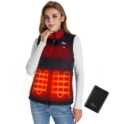 Telguua Beheizbare Weste Damen mit Powerbank 10000mAh Heizweste…