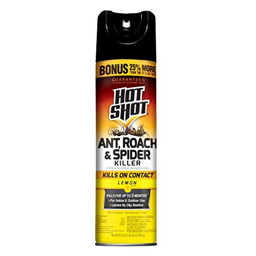 Hot Shot 36782, Roach & Spider Ant, Roach, Spider Killer, 21.8 OZ, Lemon, Pack of 12