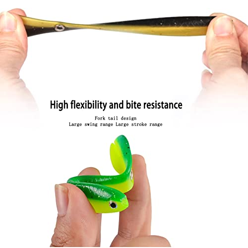 10Pcs Soft Bionic Fishing Lure Artificial Fishing Bait Swimbaits Lures Realistic Soft Lures Baits Accessoriesfor Fishing Lovers Outdoor 5Colors (5Pcs Big+5Pcs Small) #TOP4