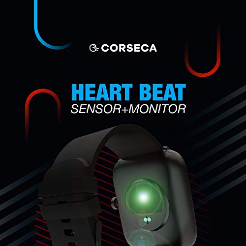 Image of Corseca Fittex Plus Bluetooth Smart Watch (1 Week Battery Life Compatible with Android 5.1 iOS 10.0 Wireless IP68), Black, Large (DMW6095)
