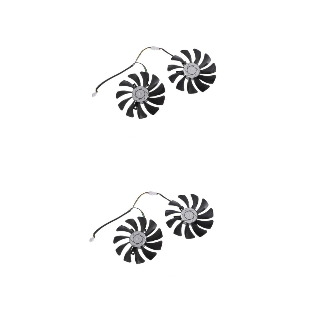 Lurrose 2pairs Graphics Card Replacement Cooler Fan Video Cooling Fan for Efficient Performance Sturdy Material Fine Craftsmanship