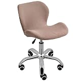 XGANGM Extensible Housse de Chaise de Bureau Table Moderne Pivotante sans Accoudoir roulettes Scandinave Couverture de Chaise Restaurant Couvre Chaise pour Maison Salle Manger,Brown b,2PCS