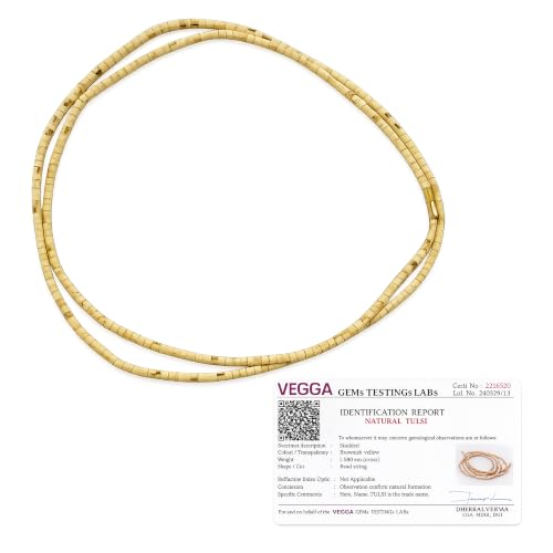 Image of Tulsi Kanthi Mala Original 2 Round with Certificate | Kanthi Mala 2 Round |Tulsi Mala Original with Certificate | 32 CM in Length