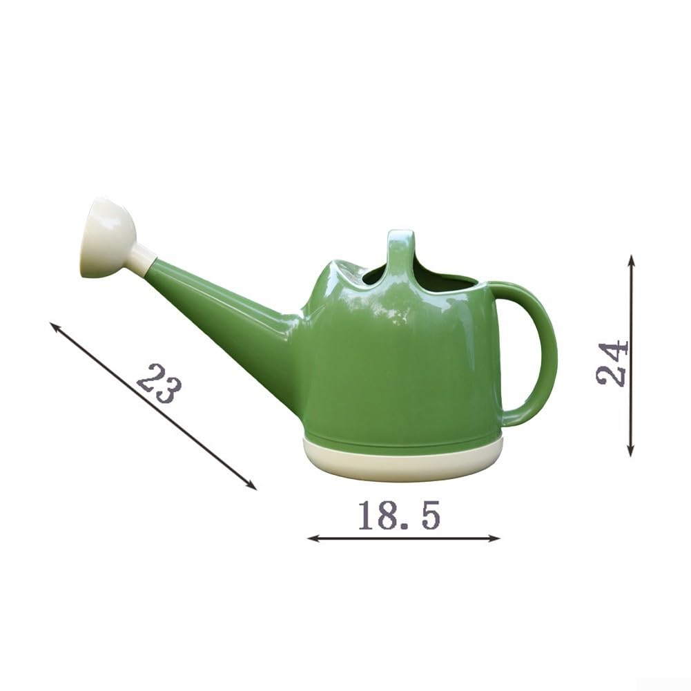 Annaffiatoio da 4 l, in plastica, con beccuccio lungo, con testa di spruzzo staccabile per un flusso preciso, per bambini e uso domestico in giardino in beige o verde (verde chiaro 4L)