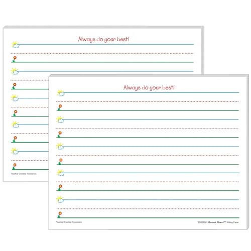 Cahier d'écriture K-1 Smart Start lignes colorées pour maternelle lot de 2 packs 200 feuilles