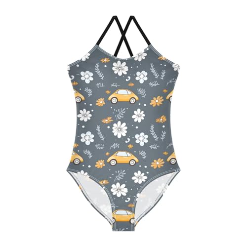 Car Truck Flower Girls One Piece Swimsuit Beach Swimwear 20857875