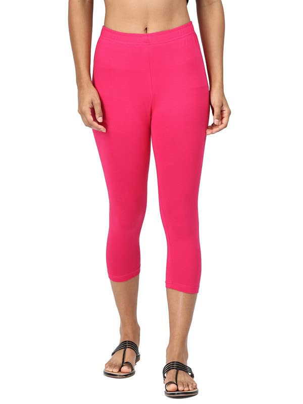 Image of Robinbosky Premium Stretchable Cotton Capri Legging for Women | Suitable for Formal wear & Casual wear | High-End Elastic Makes. The Leggings Squat Proof and Durable for Travel, Yoga, & Workout.