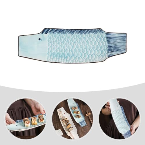 Plato decorativo cerámico forma pescado 11.5 pulg miniatura 4