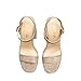 DREAM PAIRS Heels for Women Block Chunky Platform High Heels Open Toe Fashion Wedding Party Evening Prom Dance Ankle Strap Dress Pump Sandals Shoes,Size 7,Gold-Glitter