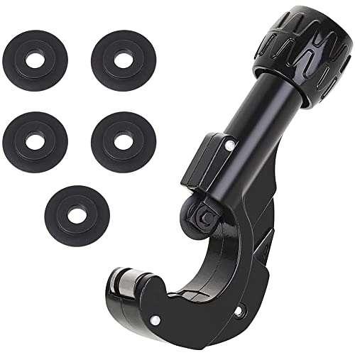 Cortatubos, Mini Cortador de Tubos, Corta Tubos Metal, 3-35 mm Rodamiento de Bolas Cortatubos para Tubo de Cobre, con 5 Piezas Rueda Corte Repuesto, para Tubos de Cobre y PVC Fino de Acero Inoxidable Cover
