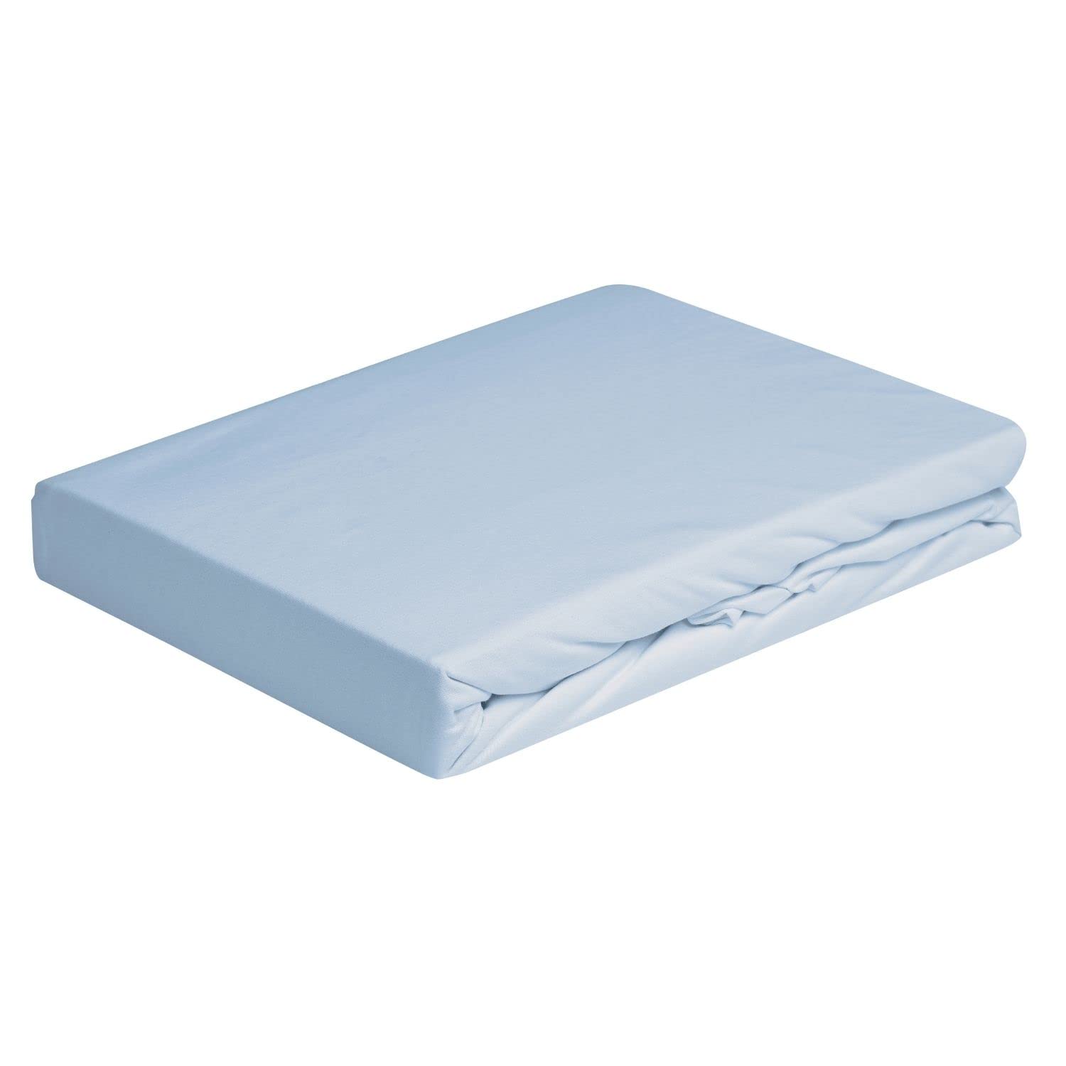 DaunenStep Lenzuolo con gli angoli elastici - Vivacolor | Celeste | 170-200 x 200 cm - matrimoniale