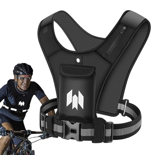 Zestvria Chaleco reflectante para caminar, chaleco de seguridad para hombres,Chaleco reflectante de motocicleta - Chaleco reflectante ajustable con cintura elástica