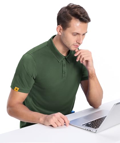 SECOOD 3Pack Polo Shirts for Men Short Sleeve Moisture-Wicking Golf Shirts Athletic Casual Collared T-Shirt - image 2