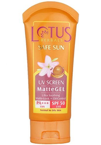 Lotus Herbals Safe Sun UV Screen Matte Gel SPF 50, 50g
