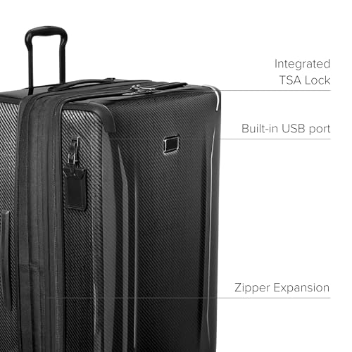 TUMI - Tegra-Lite International Expandable 4 Wheeled Carry-On - Carry On Luggage with Spinner Wheels & TSA Luggage Lock - Black/Graphite4