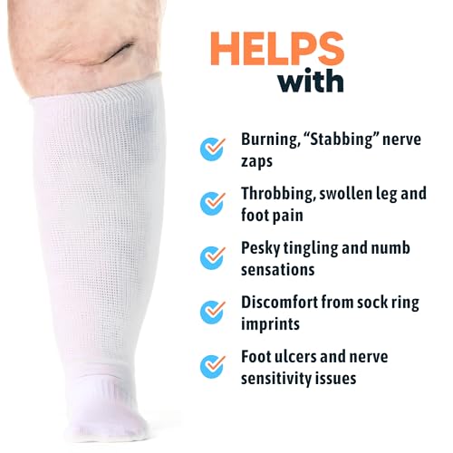 Viasox EasyStretch Diabetic Socks for Men & Women, Non Binding Top, Seamless Toe, Loose Fit (Navy Blue, Large) by Viasox - Image 5