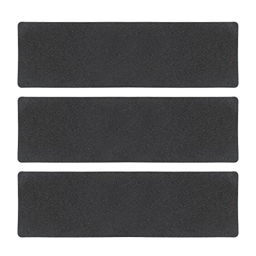 Unlorspy 3 Pack Black Anti-Slip Strips 6 Inch x 24 Inch Non Slip Stair Treads Outdoor Tape for Staircase
