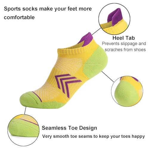 Image of Ankle Socks Women Athletic No Show Socks Cushioned 3-6 Pairs