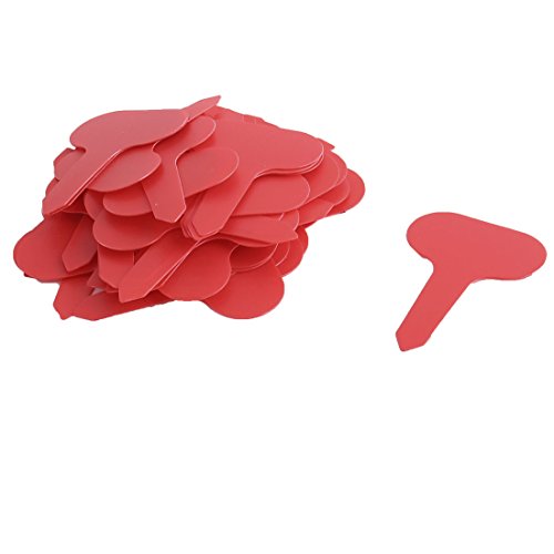 Ruilogod Plastic Garden Nursery Parterre Impermeabile Semi di semi di piante Tag marcatore 50pcs rosso