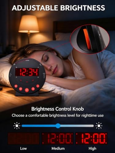 ChayWillow Vibrating Alarm Clock with Bed Shaker, Dual USB Charger - image 4