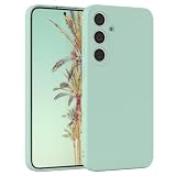EAZY CASE - Custodia in silicone per Galaxy S24 Plus Custodia morbida protettiva con protezione della fotocamera Protezione sottile Premium Cover TPU Telefono Bumper in Minz Verde