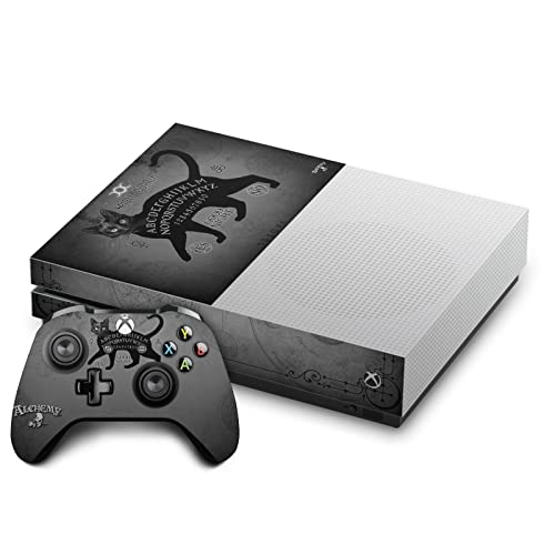 Autocollant Xbox One S Anti-Rayures Skin Gothique Chat Noir Vinyle