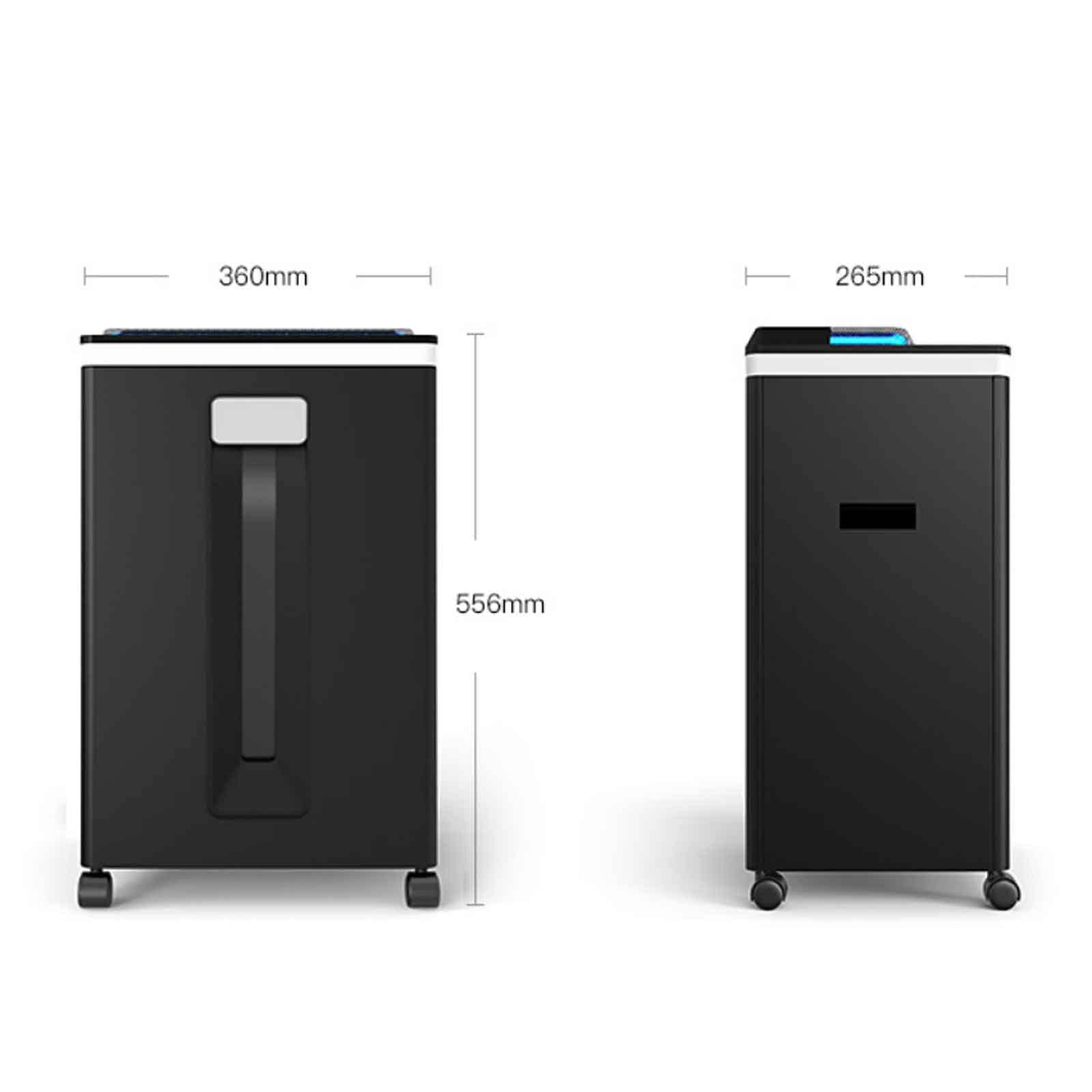 Distruggidocumenti Commerciale Ultra Silenzioso a 6 Fogli ad Alto Livello di Sicurezza P-5, distruggidocumenti per Piccoli File Domestici, Grande capacità di 22 Litri, sterilizzazione a 360 ° Senza
