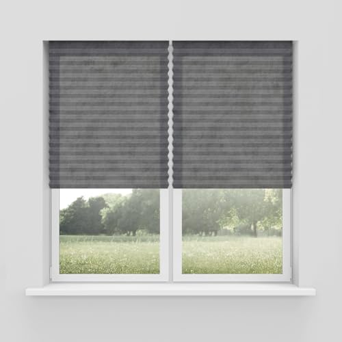Foiresoft No Tools Pleated Fabric Shades, Temporary Window Blinds, No