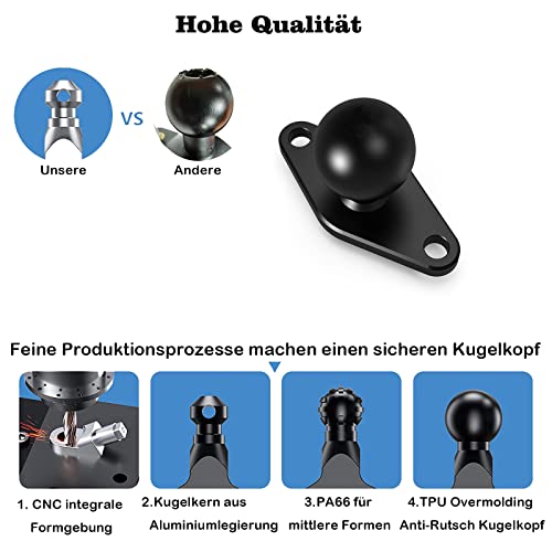 Rotule 1 pouce SZZS-R4 robuste à base diamantée pour support smartphone rigide - 7