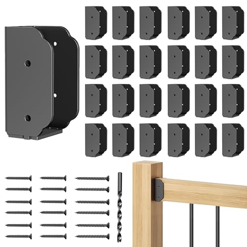 Image of 201 Stainless Steel Deck Railing Connector for 2 inchx4 inch(Actual 1.5 inchx3.5 inch) | Wood Post Deck Rail Bracket to Handrail,Fence Railing Brackets, Barn and Beam end Handrail Connector