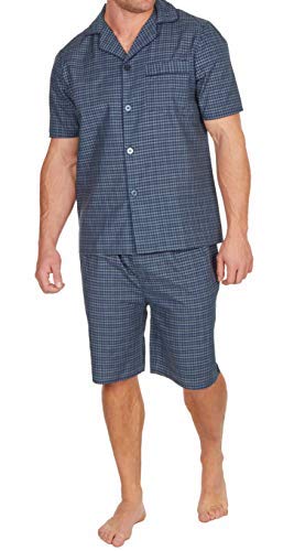 Mens Pyjama Button Front Set Short 
