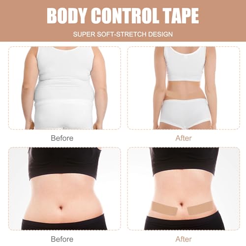 70 Pcs Tummy Tape for Flat Stomach,Instalift Tape for Thigh Legs, Hypoallergenic, No Residue, Body Shaping, For Backless Dresses, Wedding, Pregnancy, Sagging Skin2