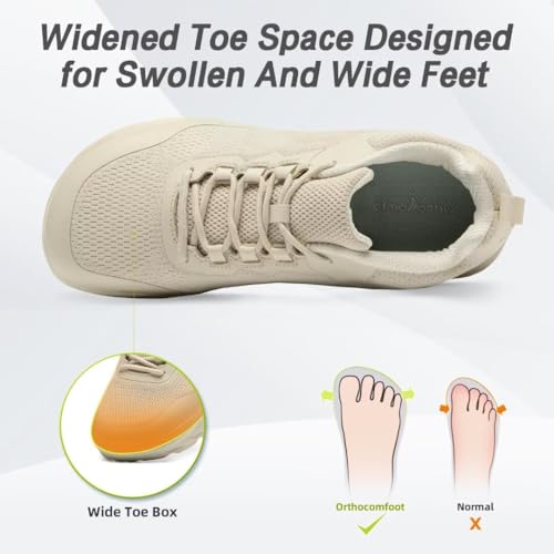 Image of OrthoComfoot Men's Orthopedic Diabetic Wide Walking Shoes: Comfortable Casual Arch Support Plantar Fasciitis Fashion Sneakers, Work Tennis Orthotic High Arch Swollen Feet Shoes for Foot Heel Pain
