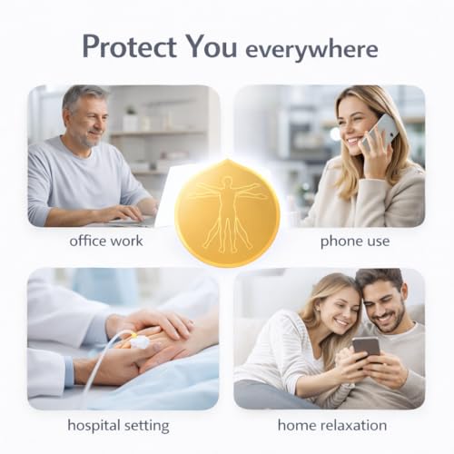 Image of Mizi (6-Pack) Metal Device Stickers for Mobile Phones, Laptops & Tablets | Ultra-Thin Adhesive Metallic Patches for Electronic Devices | Universal Compatibility | Gold