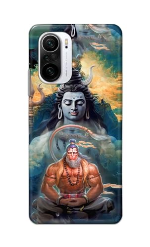 Image of PRINTFIDAA Plastic Printed Hard Back Cover Case For Mi 11X 5G | Mi 11X Pro 5G Back Cover (Lord Shiva And Hanuma) -112, Multicolor