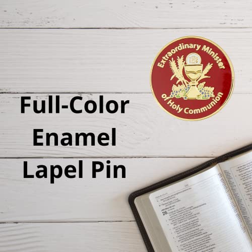 Image of Needzo Extraordinary Minister of Holy Communion Enamel Lapel Pin for Backpack, Jacket or Hat, Christian Religious Gifts for Women and Men, 1 Inch