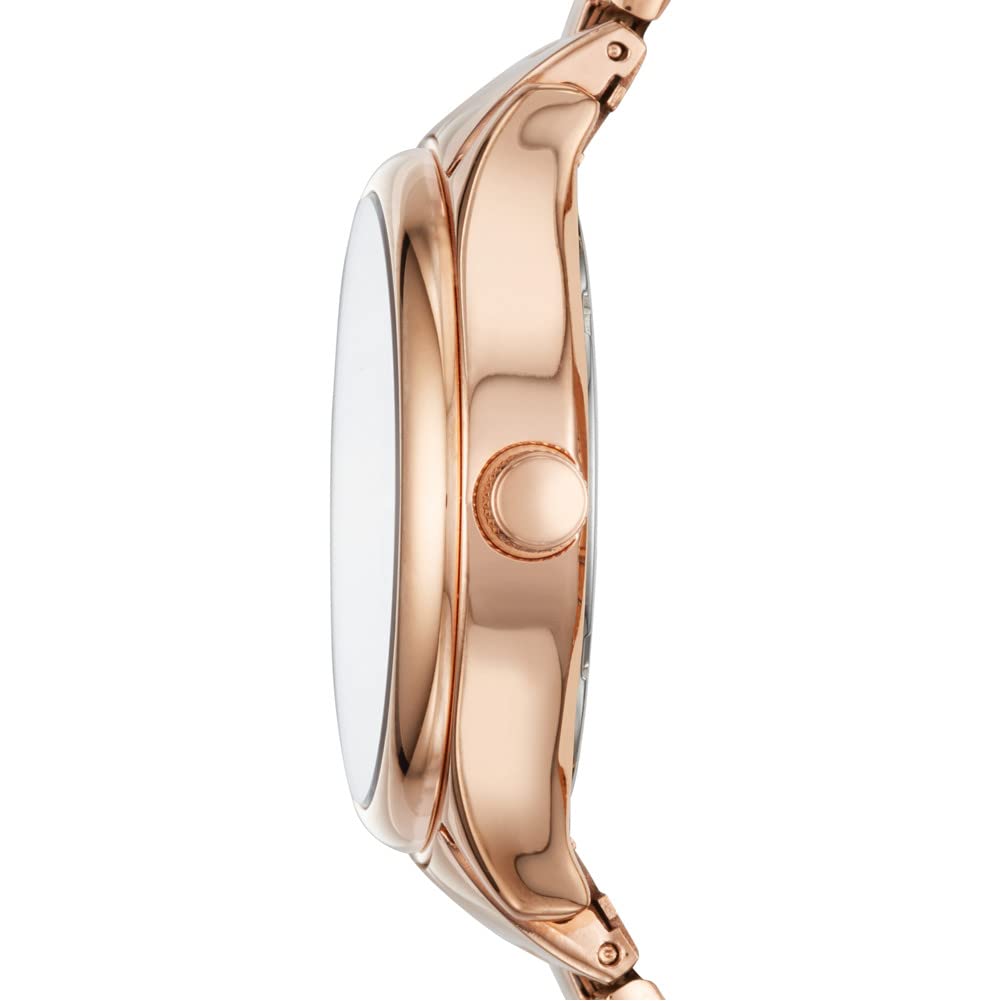 Moderno y sofisticado reloj multifunción de acero inoxidable en tono oro rosa, Oro Rosa, Moderno y sofisticado reloj multifunción de acero inoxidable en tono oro rosa 2