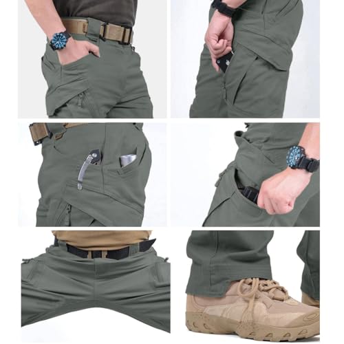 Susclude Men's Outdoor Cargo Work Trousers Military Tactical Pants Ripstop Assault Combat Trousers Hiking Pants Men4
