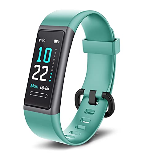 Fitness Tracker Watch with Heart Rate Monitor, Activity Tracker with Sleep Monitor, Waterproof Fitness Watch with Step & Calorie Counter, Pedometer Watch for Women Men Kids-Green