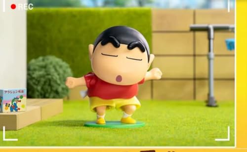 Image of Dancing Shinchan Action Figure 8 cm | Crayon Shin-chan Collectible Collectibles | Cute Anime Figurine for Fans & Fans | Dancing Pose Miniature Desk & Car Dashboard Decor (Shinchan E)
