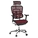 Produktbild hjh OFFICE 652170 Profi Chefsessel ERGOHUMAN ergonomischer Bürostuhl mit Vollausstattung, Originales Design, Netzstoff Weinrot