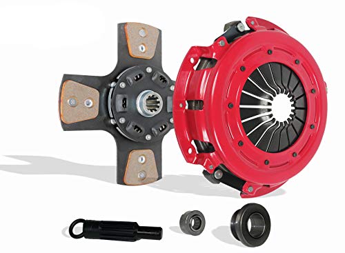 Clutch Kit Compatible With Mustang Gt Lx Cobra Svt 1986-2000 4.6L V8 GAS DOHC 4.6L V8 GAS SOHC 5.0L V8 GAS OHV Naturally Aspirated (4-Puck Disc Stage 3; 07-042RCB4)